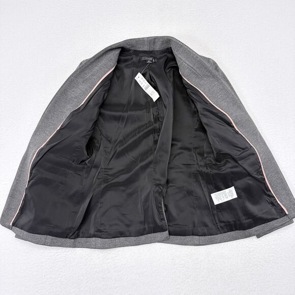 J Crew Going‎ Out Blazer Jacket Women’s Size 2 Petite Gray Heather Dove NEW - Picture 3 of 9